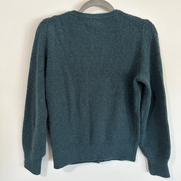 J Crew Wool Ribbed Cardigan with Jewel Buttons Women's XS - Picture 3 of 3